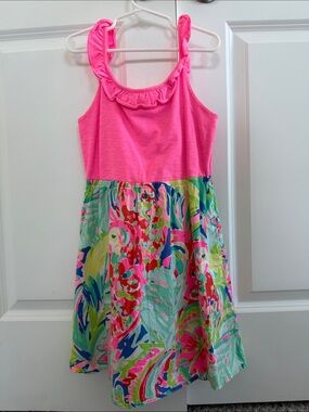 Lilly Pulitzer Girls' Pink Floral Tank Dress